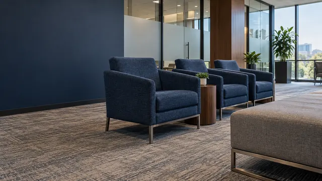 Clean carpet in a lobby lounge