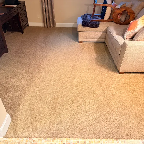 Freshly cleaned carpet in a Robson Ranch home in Denton
