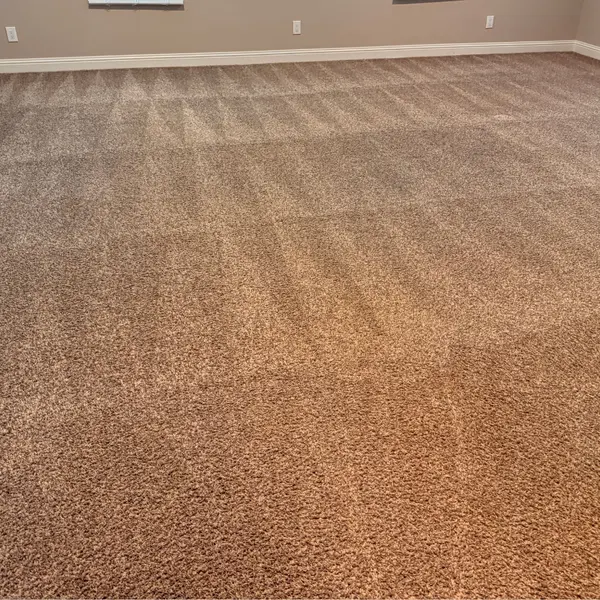 Large carpeted room cleaned before a home listing in north Fort Worth