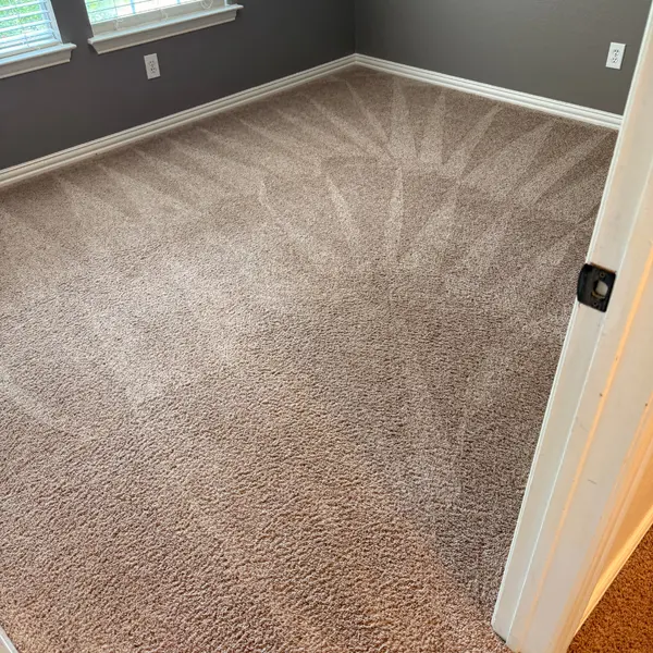 Upstairs bedroom carpet cleaned before Christmas in a Grapevine home