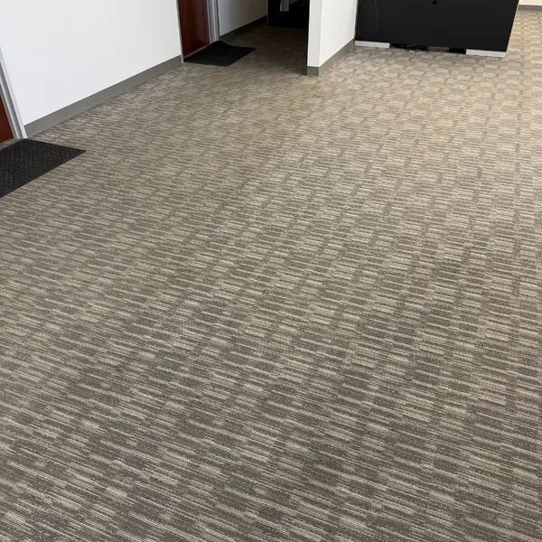 Office carpet tile after commercial carpet cleaning in Argyle