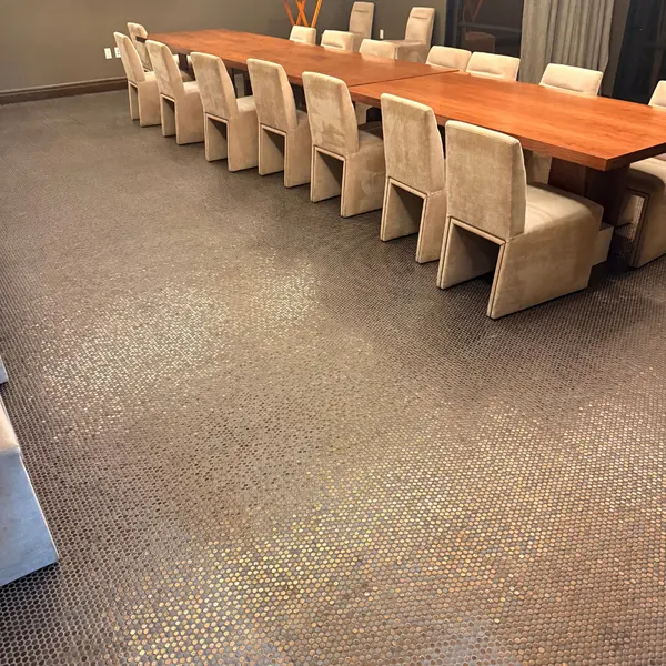 Meeting room commercial carpet after cleaning at a Southlake office