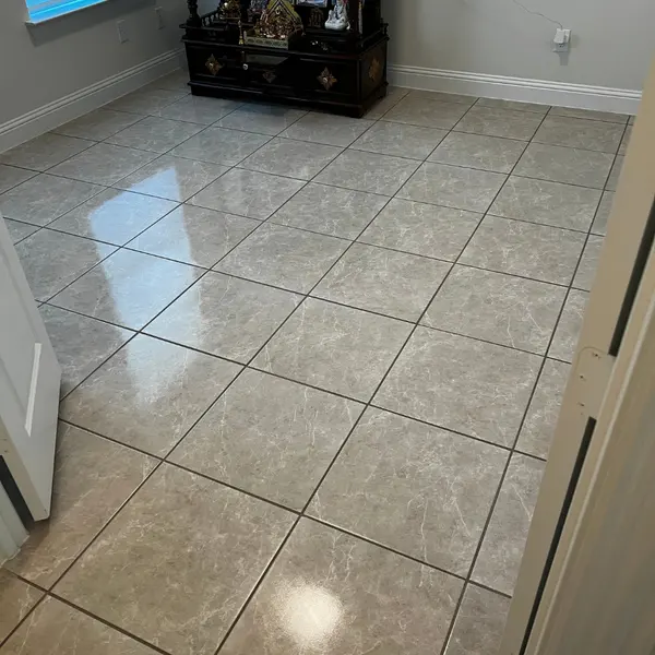 Tile floor after tile and grout cleaning in Trophy Club