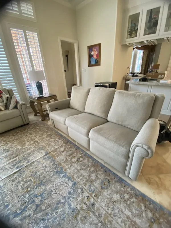 Sofa after professional upholstery cleaning